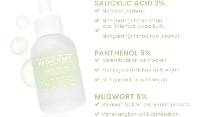 Cek Ingredients Bright Diary 5% Niacinamide Serum terbaru