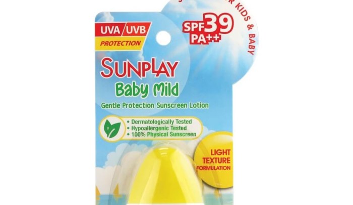 Cek Ingredients Sunplay Baby Mild Gentle Protection Sunscreen Lotion