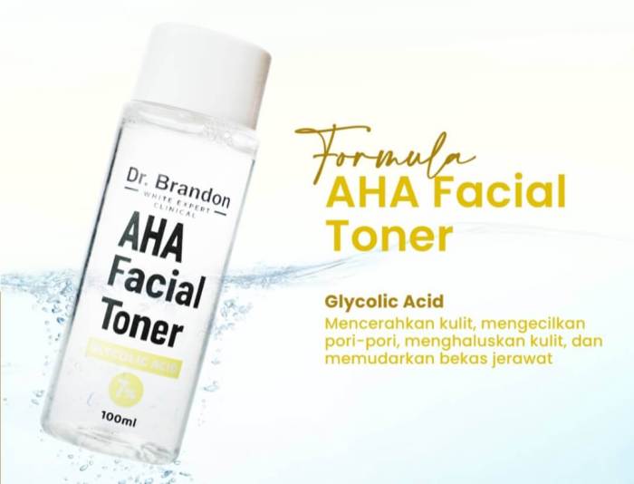 Cek Ingredients Dr. Brandon AHA Facial Toner