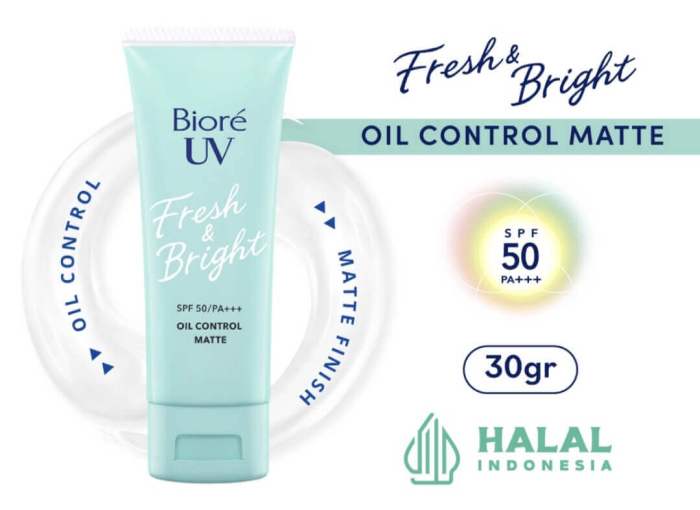 Cek Ingredients Biore Fresh & Bright UV Protection SPF 50/PA+++ Matte Oil Control