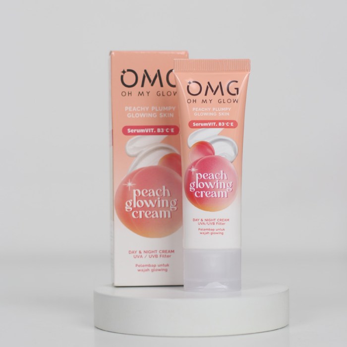 Cek Ingredients OMG Peach Glowing Cream terbaru
