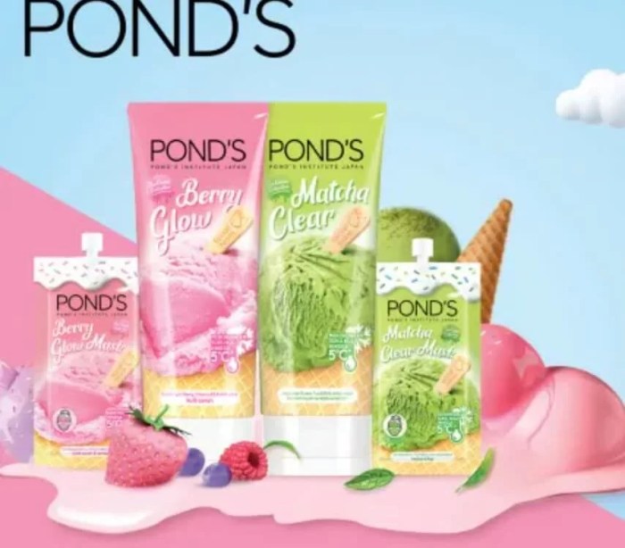 Cek Ingredients Pond's Berry Glow Facial Foam Ice Cream Collection terbaru