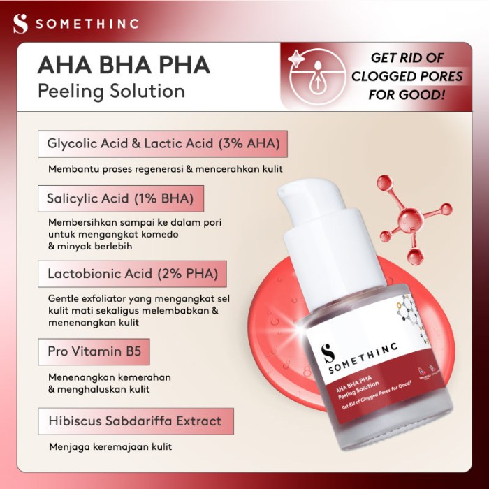aha bha pha peeling somethinc serum penggunaan cara 20ml agar exfoliate tepat komposisi