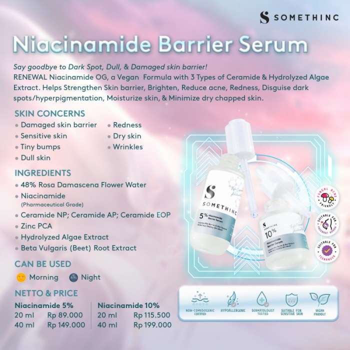 Cek Ingredients Somethinc Niacinamide Barrier serum