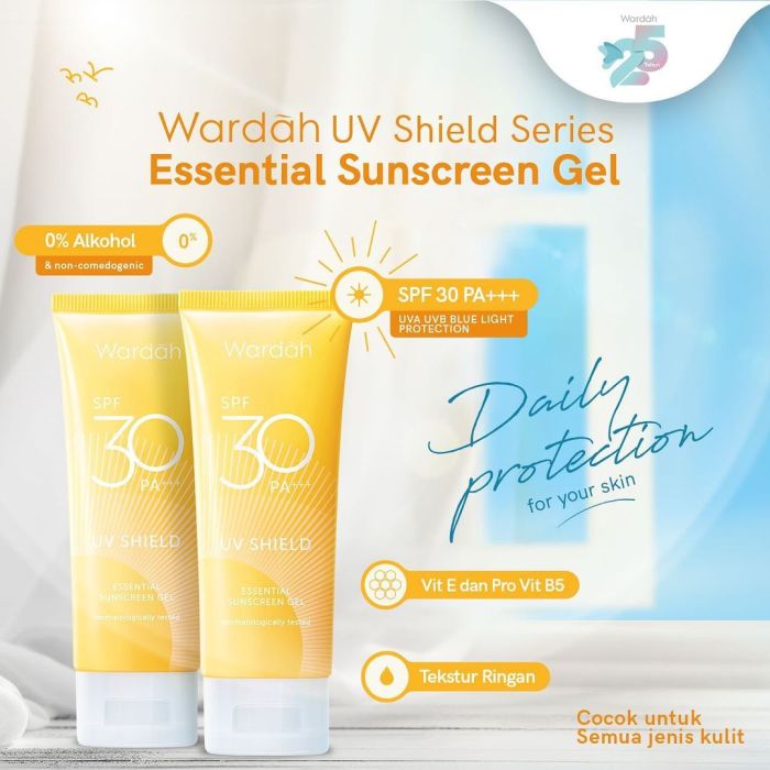 Cek Ingredients Wardah UV Shield Essential Sunscreen Gel SPF 30 PA+++