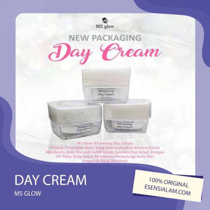 Cek Ingredients MS Glow Whitening Day Cream terbaru