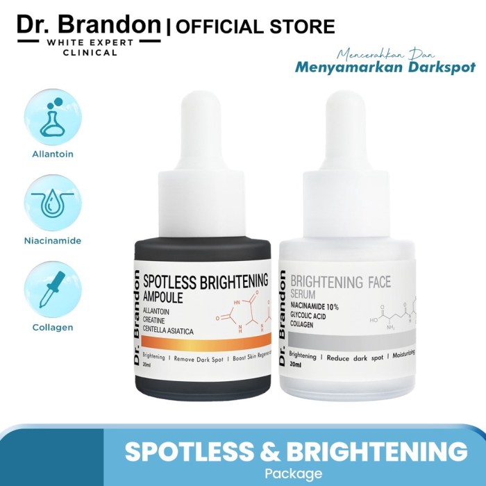 Cek Ingredients Dr. Brandon Brightening Serum Niacinamide 5% Skin Barrier Defender terbaru