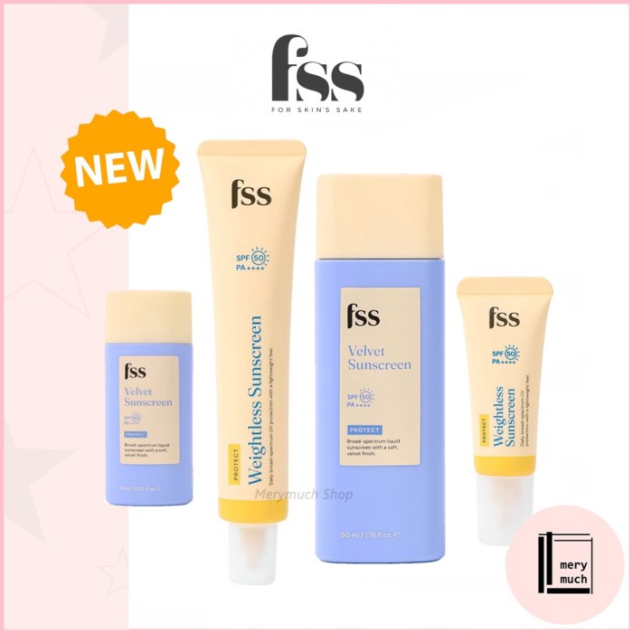 Cek Ingredients FSS For Skin Sake Weightless Sunscreen SPF 50 PA++++ terbaru