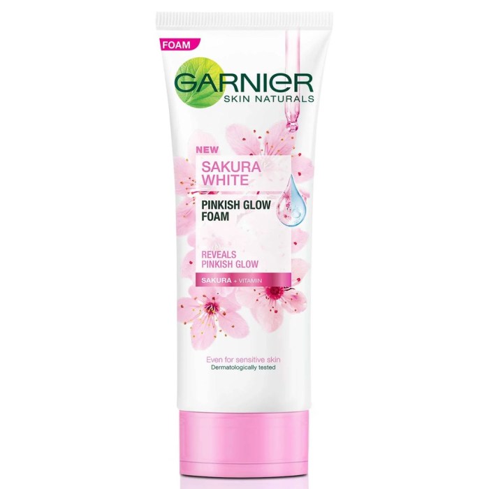 Cek Ingredients Garnier Sakura White Pinkish Glow Whip Foam terbaru