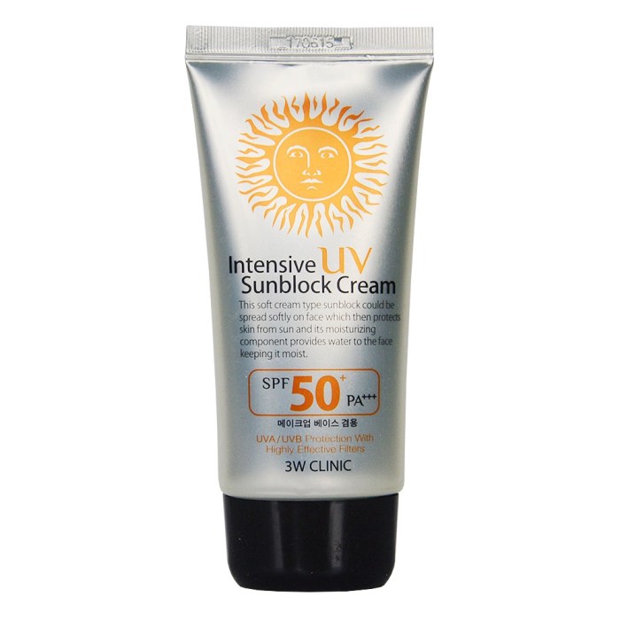 3w clinic sunblock cream uv intensive pa spf review soft could type