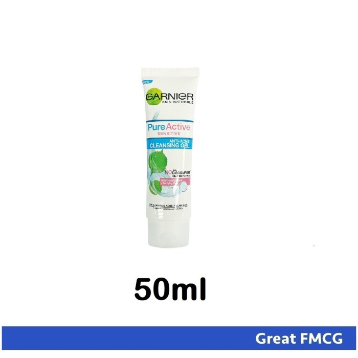 Cek Ingredients Garnier Pure Active Sensitive Anti-Acne Cleansing Gel