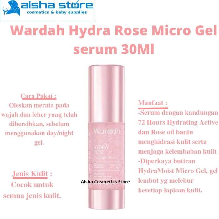 Review Wardah Hydra Rose Micro Gel Serum terbaru