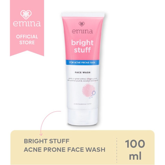 Cek Ingredients Emina Bright Stuff for Acne Prone Face Wash terbaru