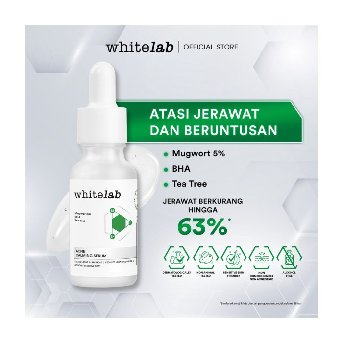 Cek Ingredients Whitelab Acne Calming Serum terbaru