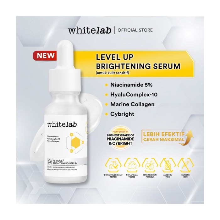Mengintip Ingredients Whitelab Brightening Face Serum terbaru