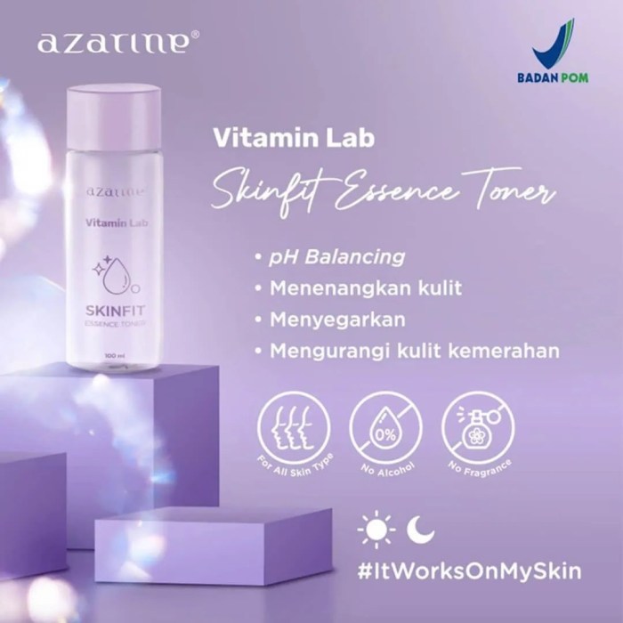 Cek Ingredients Azarine Vitamin Lab Skinfit Essence Toner