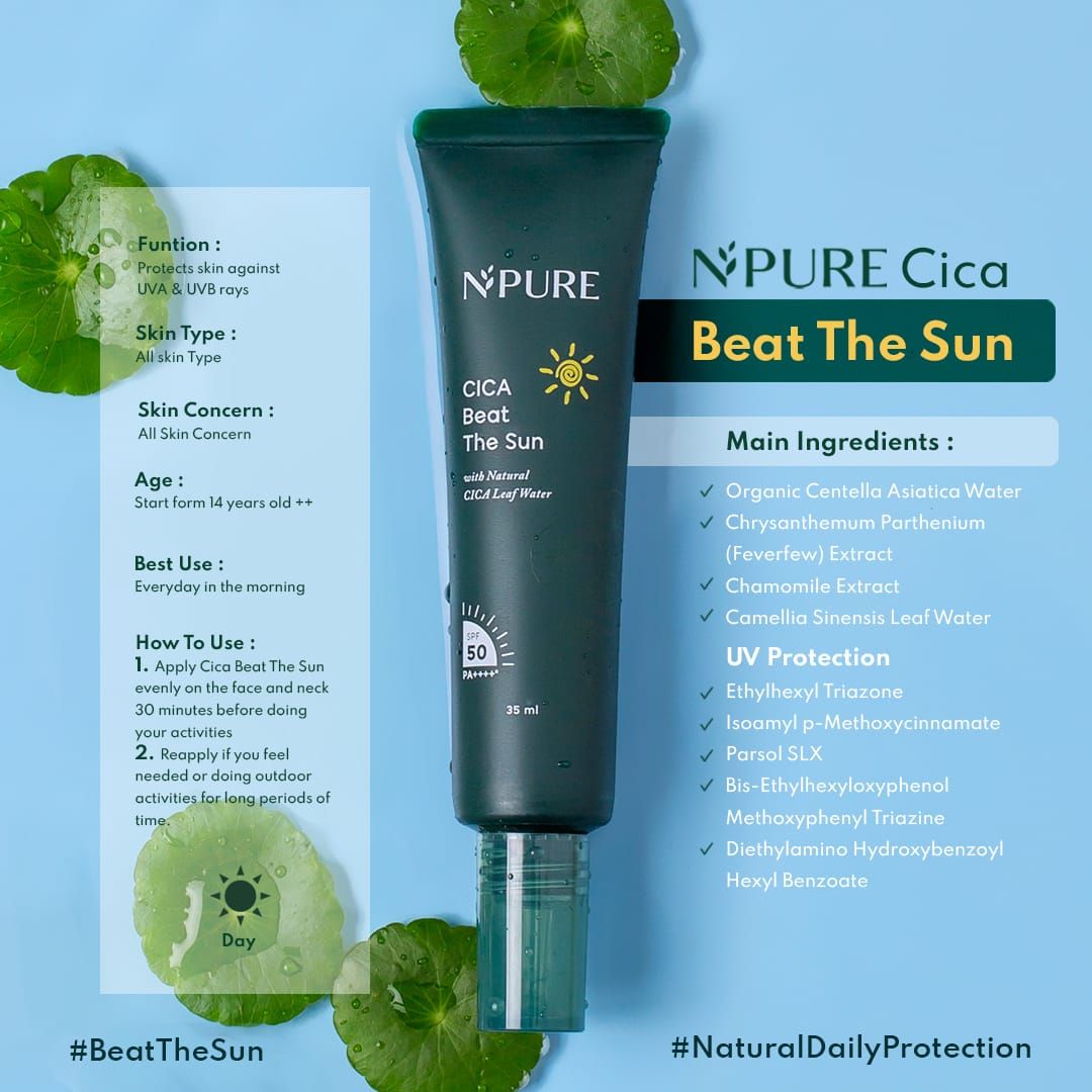 Cek Ingredients N'Pure Cica Beat the Sun Powder SPF 30 terbaru