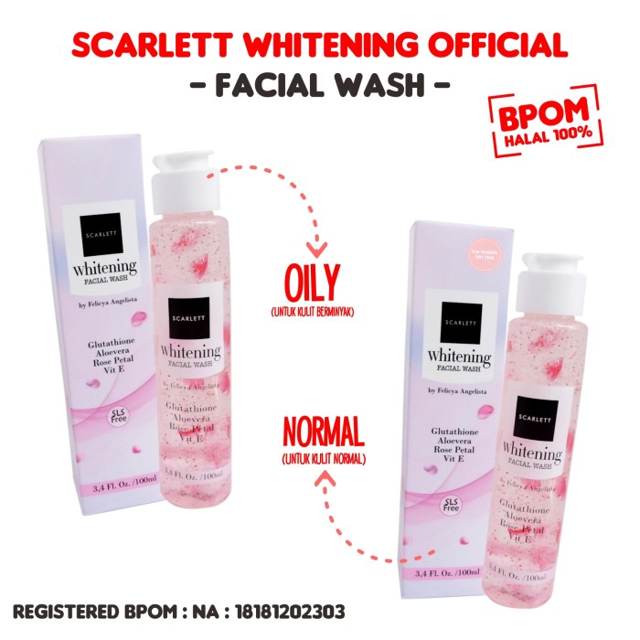 Cek Ingredients Scarlett Acne Facial Wash