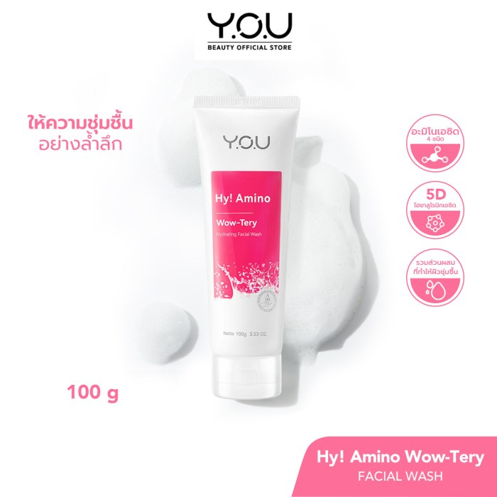 Cek Ingredients You Hy! Amino Wow-Tery Hydrating Facial Wash