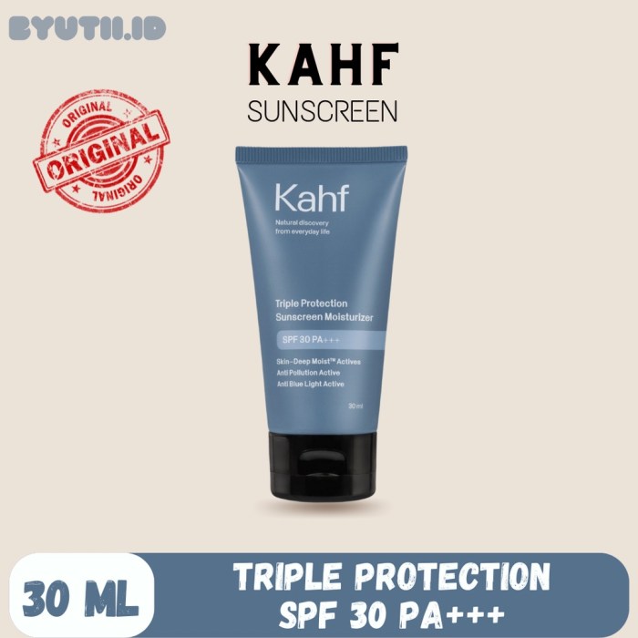 Cek Ingredients Kahf Triple Protection Sunscreen SPF 30 PA+++
