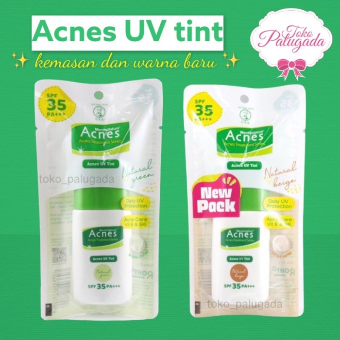 Cek Ingredients Acnes UV Tint Natural Green SPF 35 PA+++