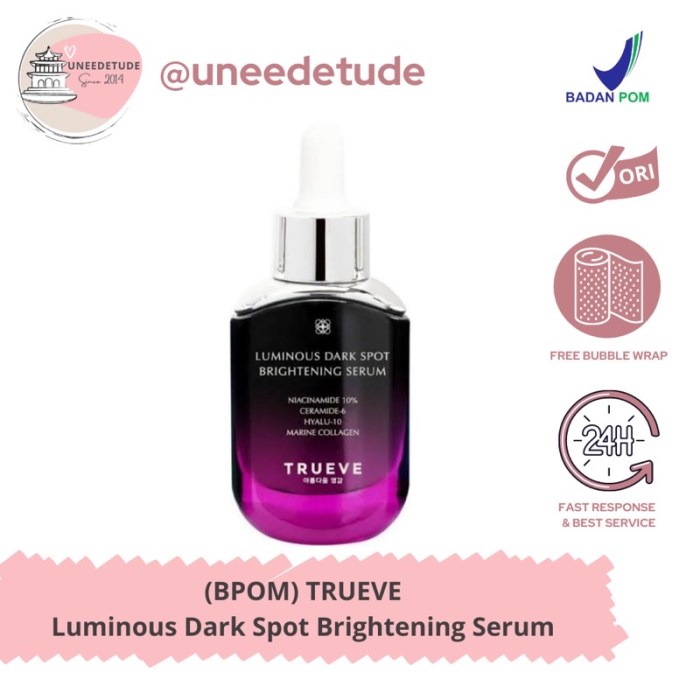Cek Ingredients Trueve Luminous Dark Spot Brightening Serum terbaru