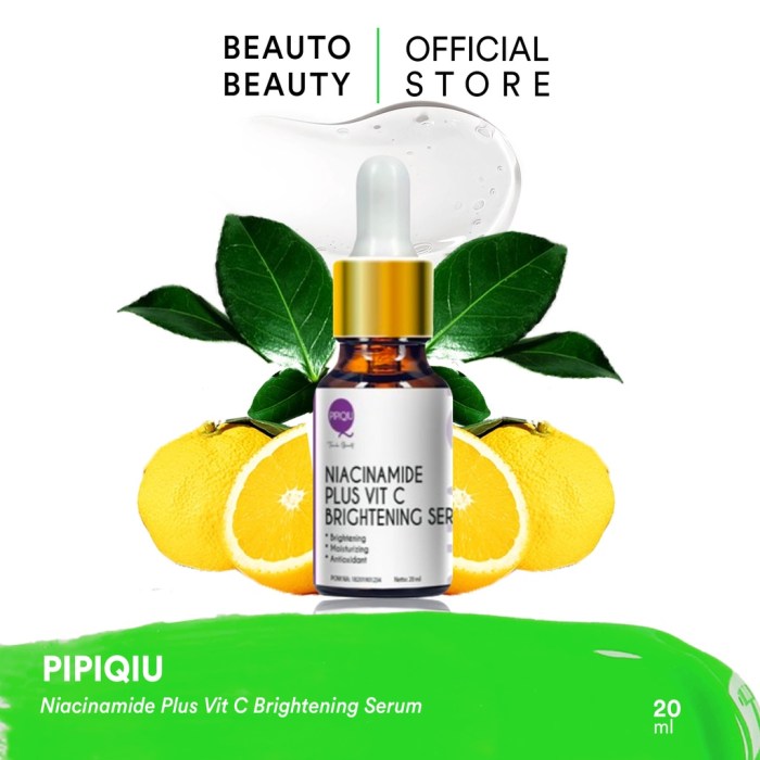 Cek Ingredients Pipiqiu Niacinamide + Vit C Serum terbaru