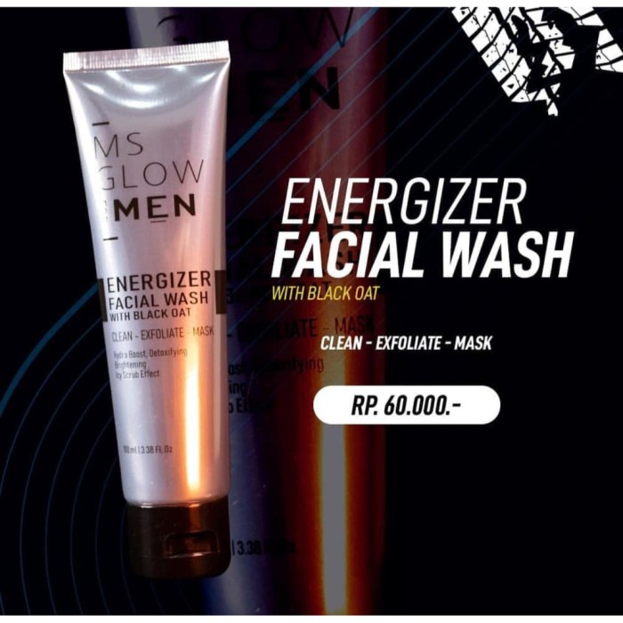 Cek Ingredients Ms Glow for Men Energizing Facial Wash