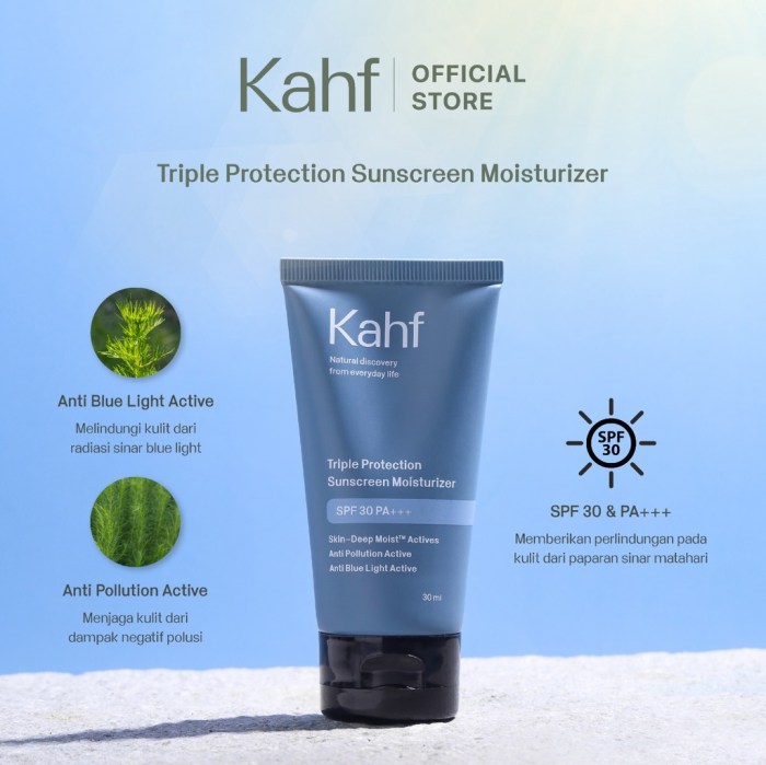 Cek Ingredients Kahf Triple Protection Sunscreen SPF 30 PA+++