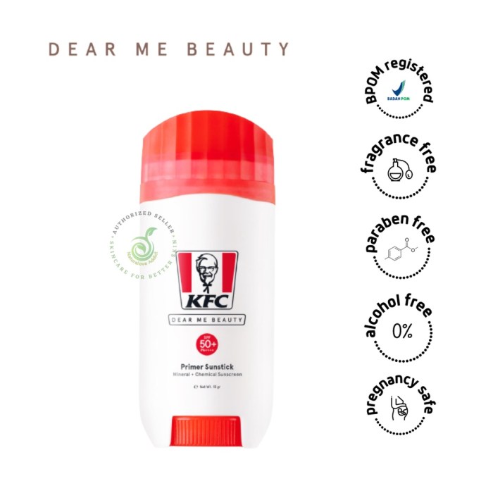 Cek Ingredients Dear Me Beauty KFC Sunscreen Stick SPF 50+ PA++++