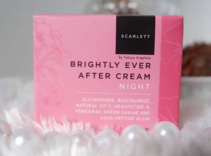 Cek Ingredients Scarlett Brightly Ever After Night Cream
