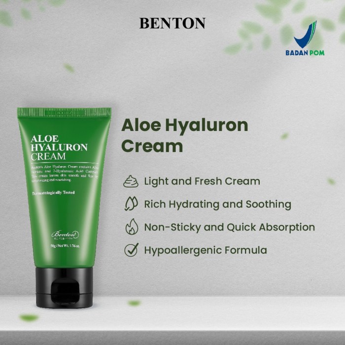 Cek Ingredients Benton Aloe Hyaluron Cream terbaru