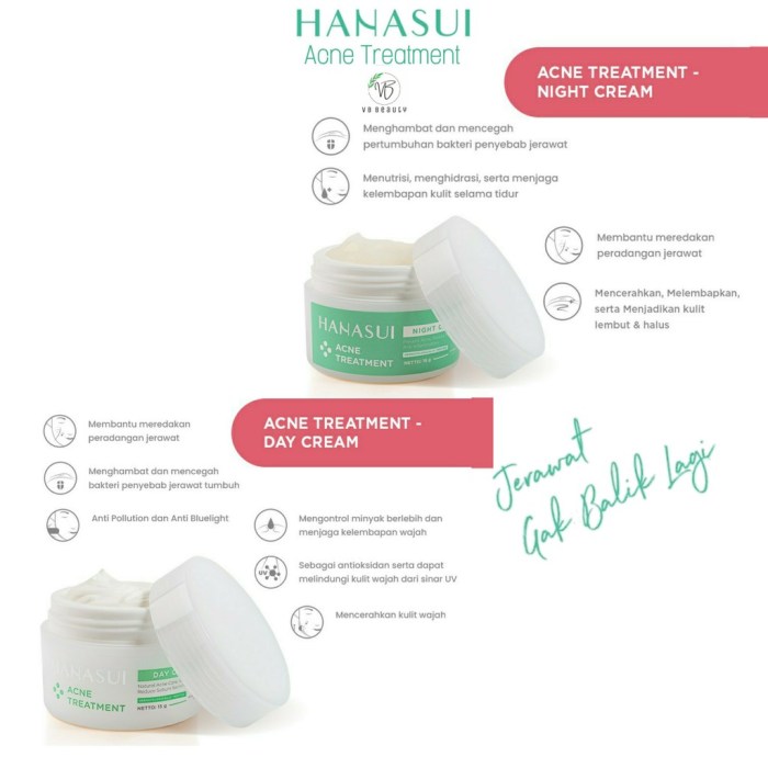 Cek Ingredients Hanasui Acne Treatment Night Cream terbaru