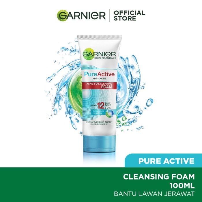 Penjelasan Ingredients Garnier Pure Active Acne & Clearing Foam terbaru