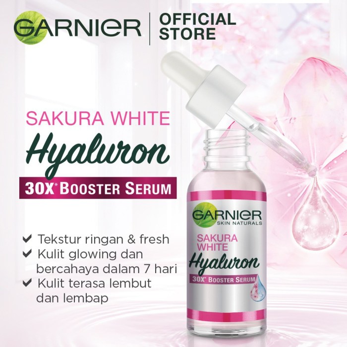 Penjelasan Ingredients Garnier Sakura White Booster Serum terbaru
