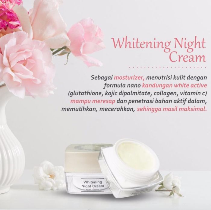 whitening malam luminous paket wajah kulit rp