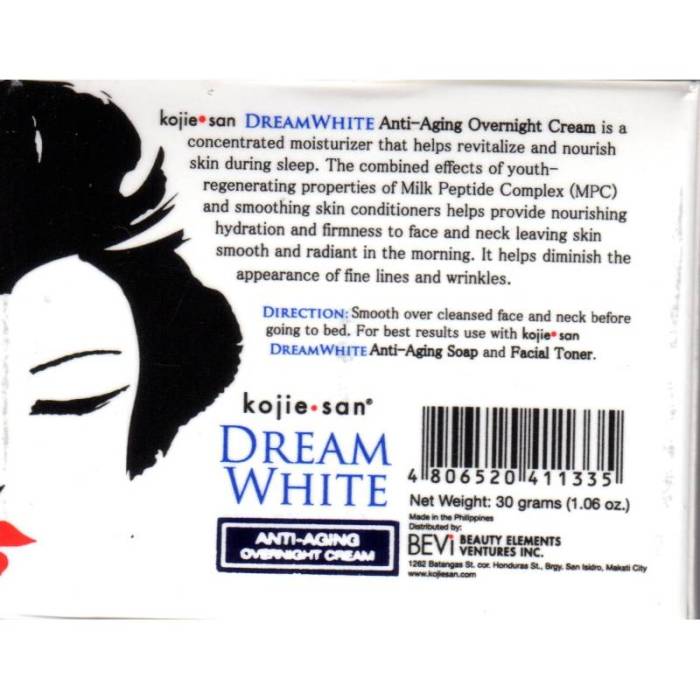 cream kojie san kojic dream anti aging acid overnight 30g skin
