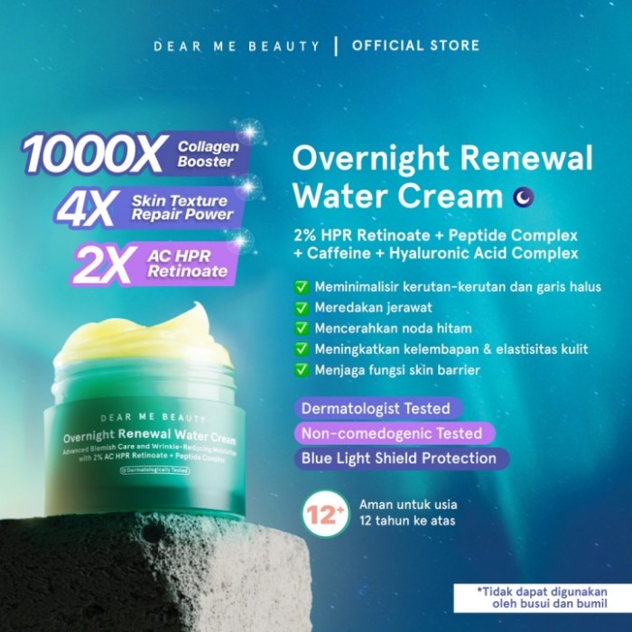 Cek Ingredients Dear Me Beauty Overnight Renewal Water
