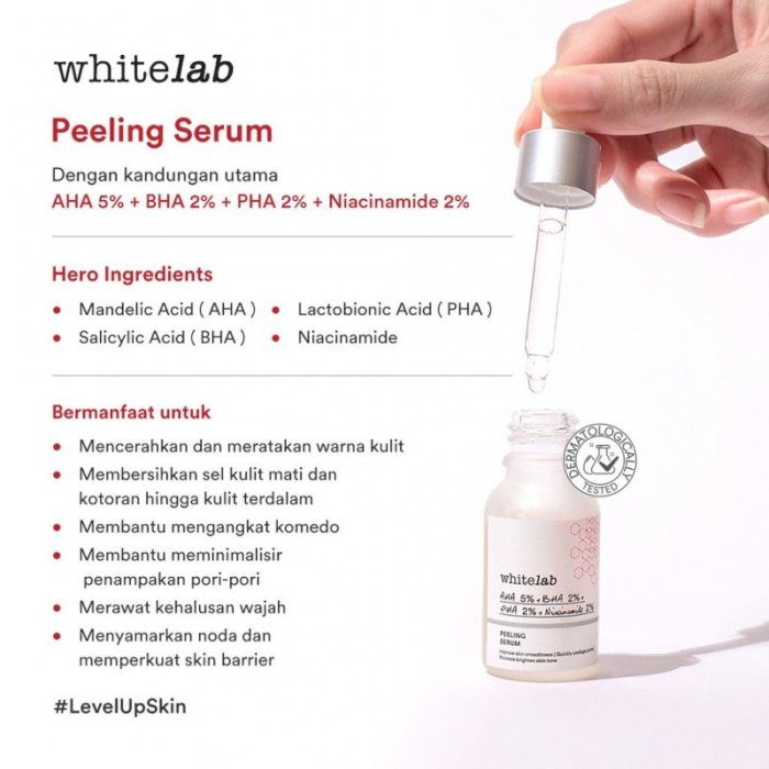 Cek Ingredients Whitelab AHA BHA PHA Peeling Serum