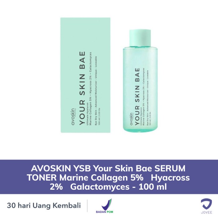 Cek Ingredients Avoskin Your Skin Bae 5% Marine Collagen + 2% Hyacross + Galactomyces terbaru