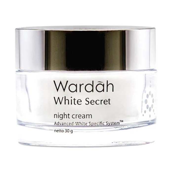 Mengintip Ingredients Wardah White Secret Night Cream terbaru