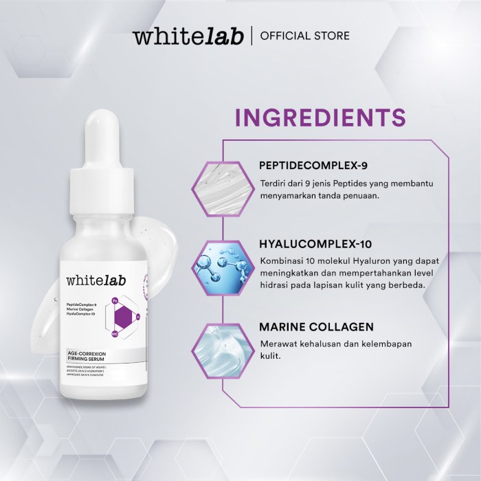 Cek Ingredients Whitelab Age Correxion Firming Serum terbaru