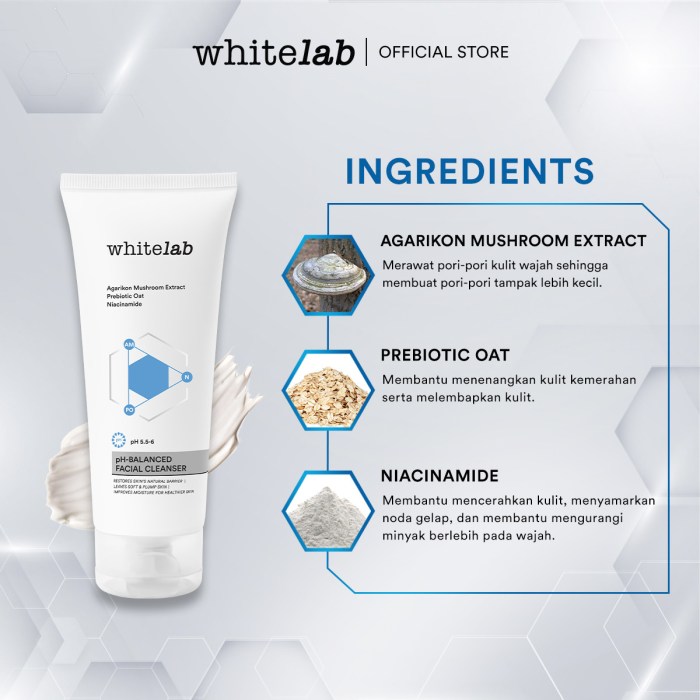 Cek Ingredients Whitelab pH Balanced Face Wash terbaru