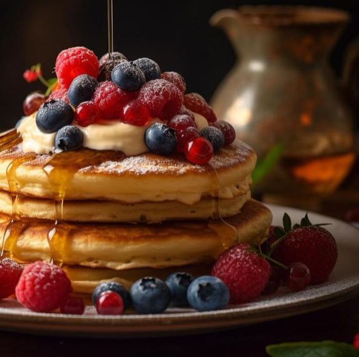 Classic fluffy american pancake