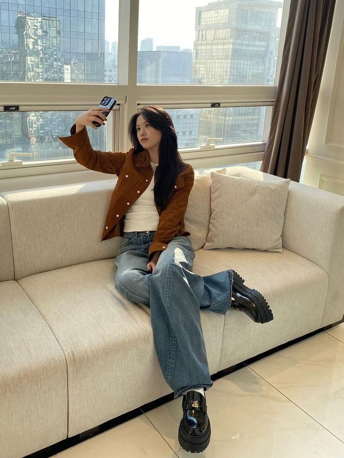 Straight leg jeans