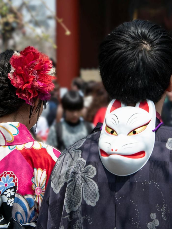 Ilustrasi menghadiri festival anime