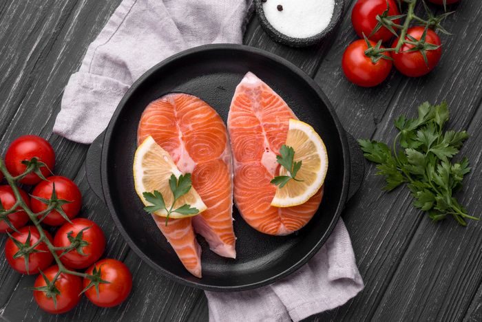 Ilustrasi ikan salmon