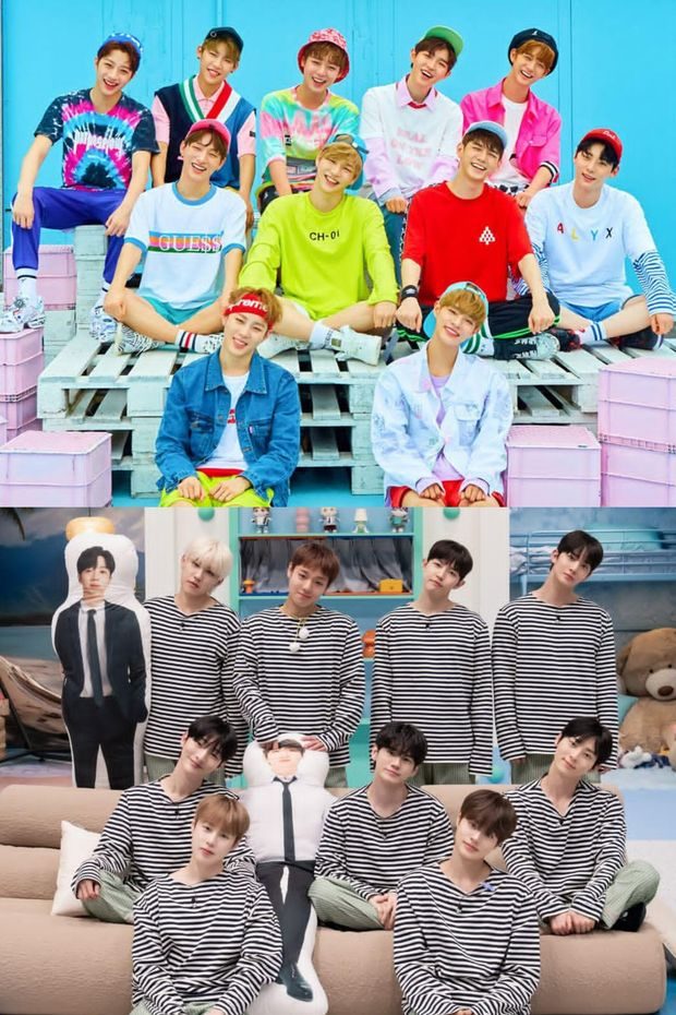 Potret WANNA ONE recreate foto debut/ Foto: instagram.com/mnetplus_official WANNA ONE siap memulai awalan baru dalam comeback terbaru dengan mengambil ulang foto sampul album pertama.