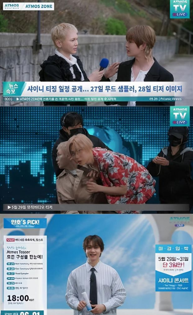 Potret SHINee dalam video 'Schedule Film'/ Foto: youtube.com/shinee Seluruh member SHINee bermain peran dalam video 'Schedule Film'. Schedule Film merupakan persiapan awal untuk menyambut comeback terbaru SHINee.