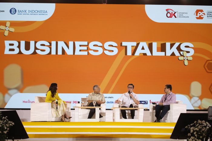 PJS Direktur Utama BEI Jeffrey Hendrik sebagai narasumber Business Talks hari kedua JFF 2026 (23/5/2026)
